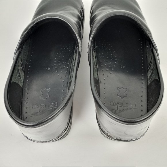 Dansko Black Leather Clogs Size Eur 41 USA 10.5- 11 - Picture 6 of 15